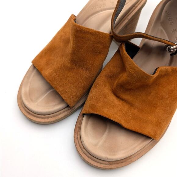 Rag & Bone Soren Block Heel Sandal Ankle Strap Women's Cuoro Size US6.5 EU37 - Picture 11 of 11